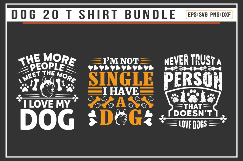 dog-typographic-t-shirt-bundle