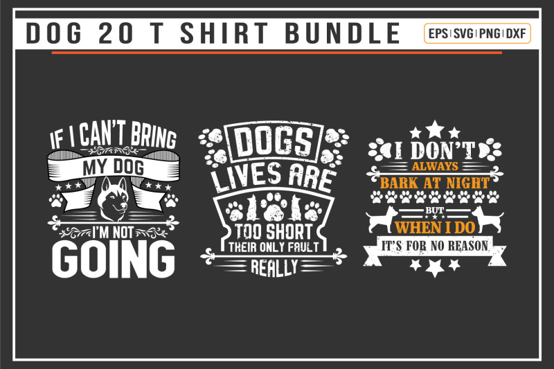 dog-typographic-t-shirt-bundle