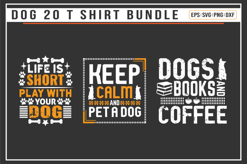 dog-typographic-t-shirt-bundle