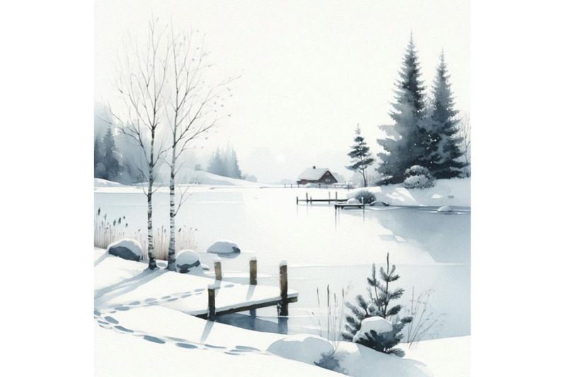 a-bundle-of-minimalist-winter-lakeside-landsc