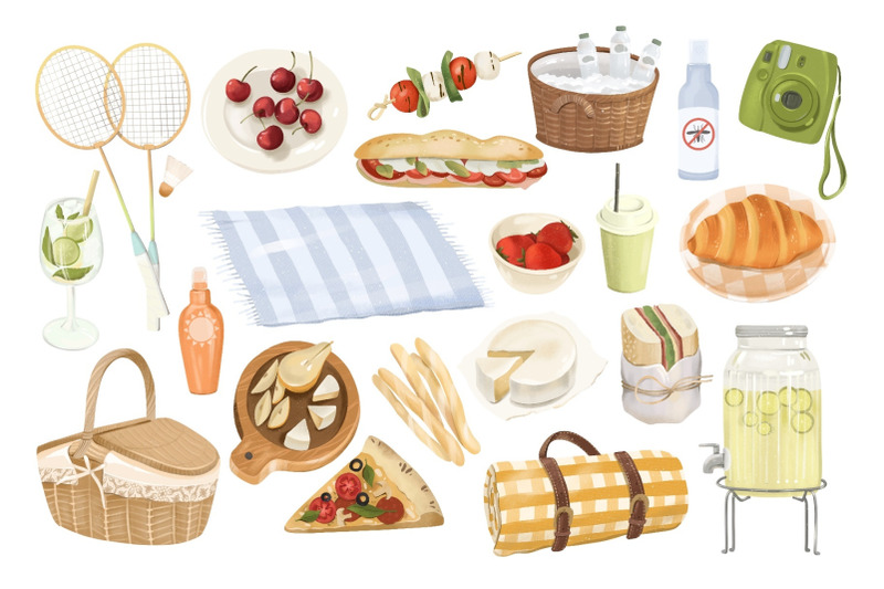 picnic-clipart-summer-picnic-picnic-blanket-sandwich-png