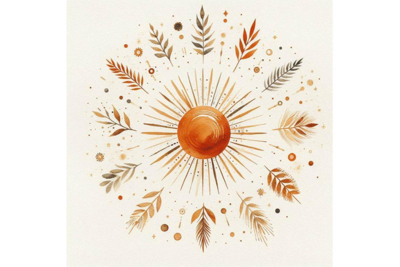 a-bundle-of-orange-sun-print-boho-minimalis