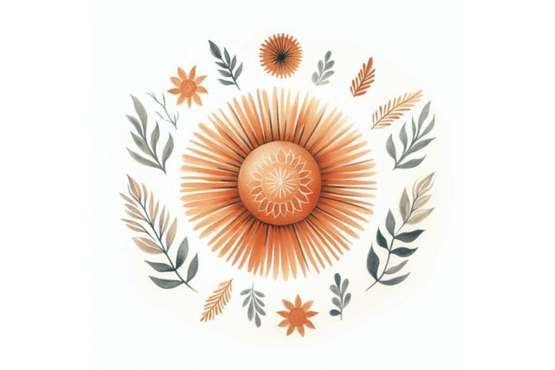 a-bundle-of-orange-sun-print-boho-minimalis