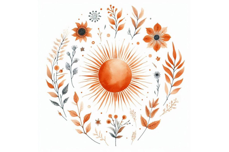 a-bundle-of-orange-sun-print-boho-minimalis