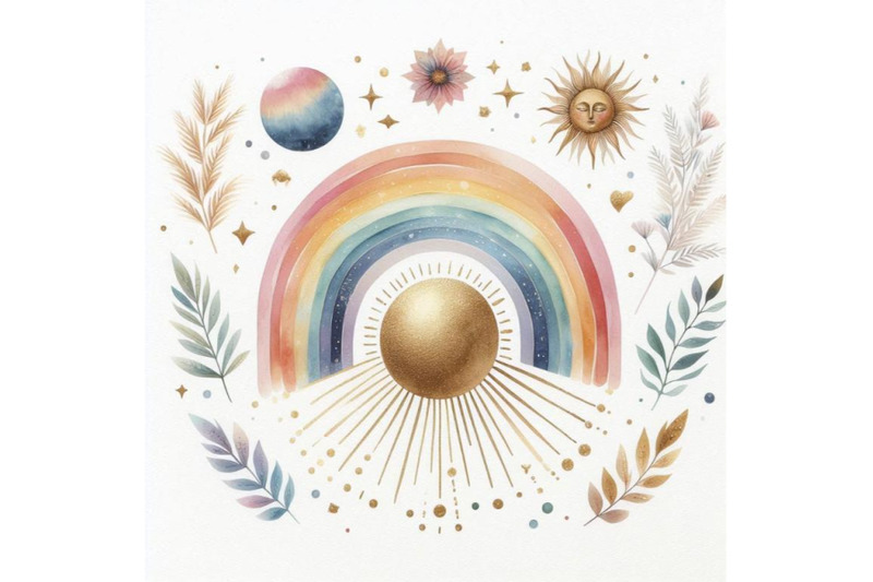 a-bundle-of-abstract-sun-rainbow-print-boho