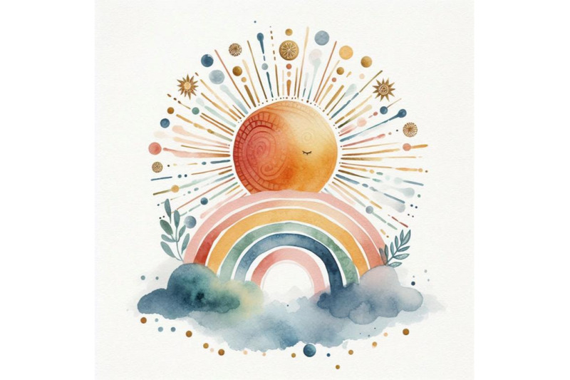 a-bundle-of-abstract-sun-rainbow-print-boho