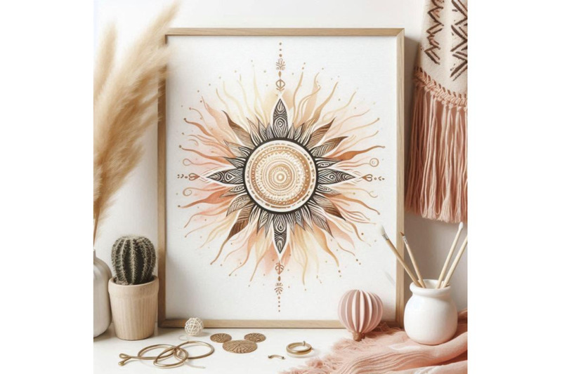 a-bundle-of-abstract-sun-print-boho-minimal