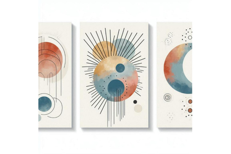 a-bundle-of-abstract-sun-moon-poster-set-c