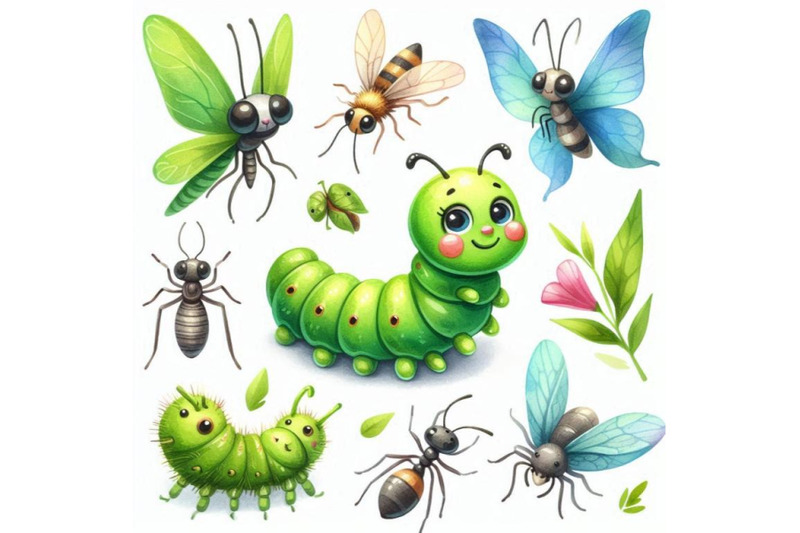 a-bundle-of-cute-cartoon-insects-funny-cate