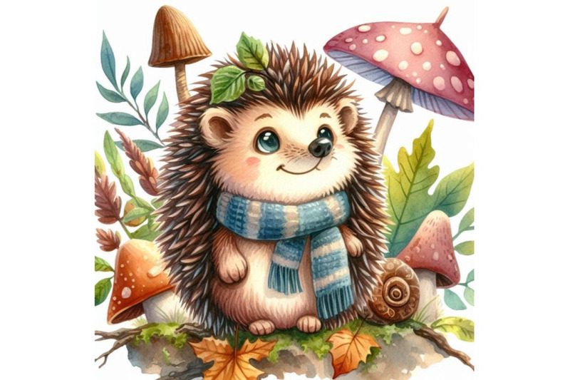 a-bundle-of-cute-watercolor-cartoon-hedgeh