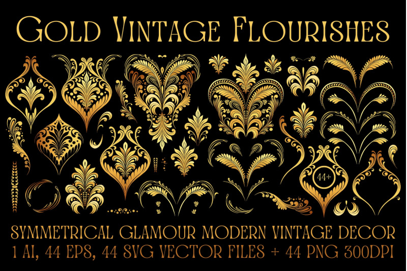 gold-vintage-glamour-flourishes-vector-decorative-elements