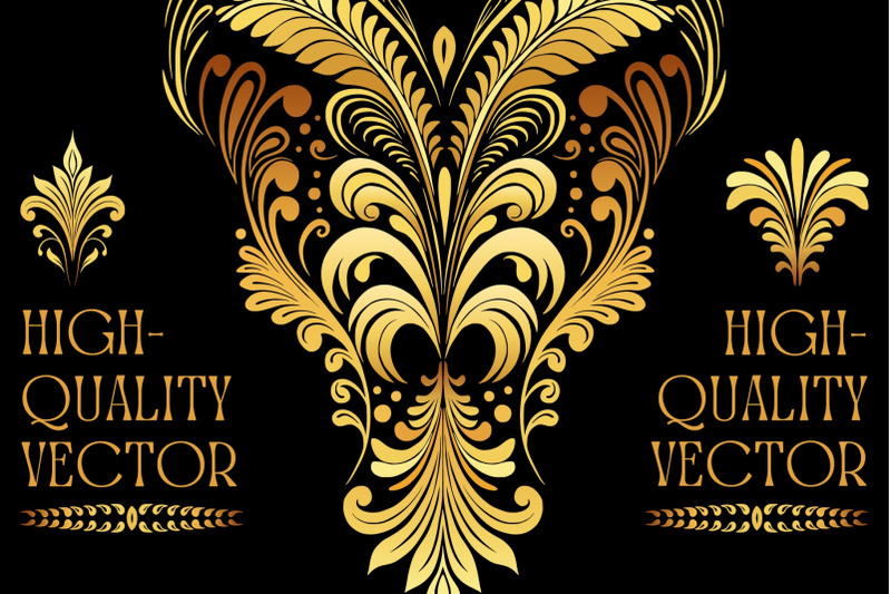 gold-vintage-glamour-flourishes-vector-decorative-elements