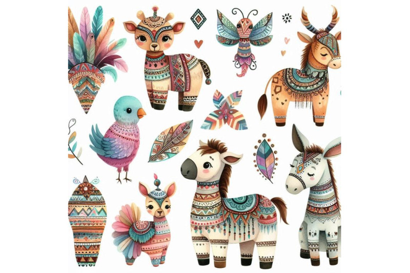 a-bundle-of-cute-tribal-animals