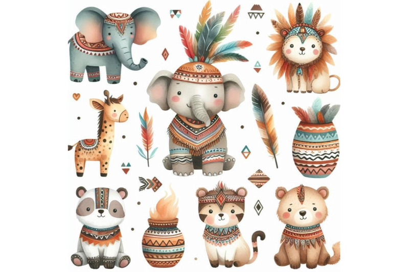 a-bundle-of-cute-tribal-animals