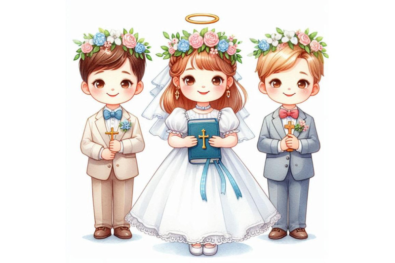 a-bundle-of-first-communion-for-kids-vector