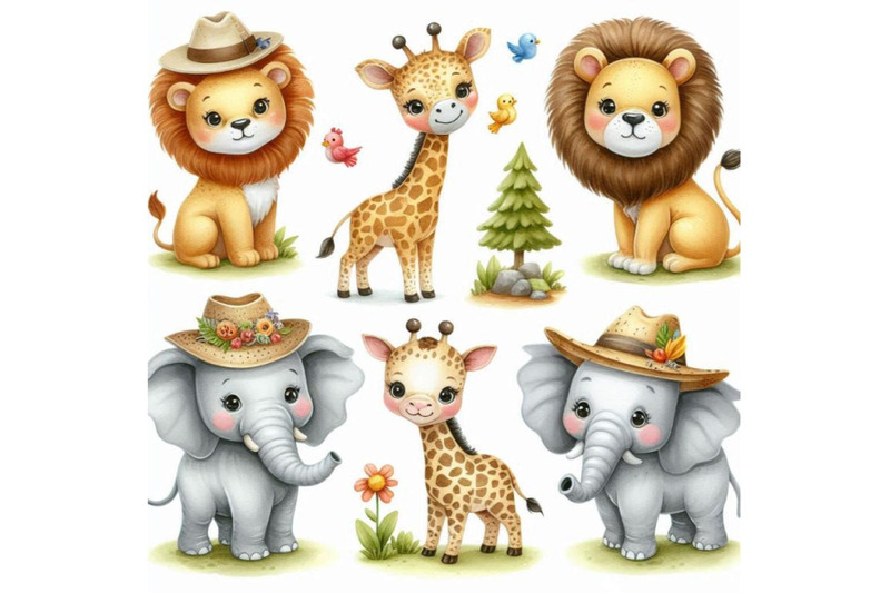 a-bundle-of-cute-safari-animals-collection