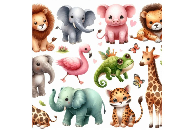 a-bundle-of-cute-safari-animals-collection