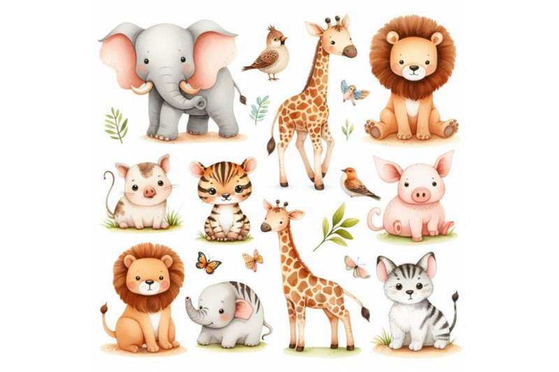 a-bundle-of-cute-safari-animals-collection