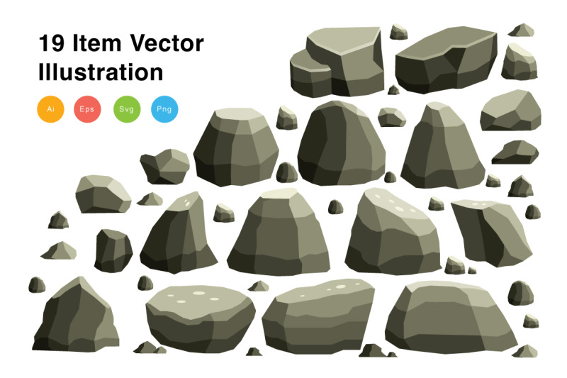 stone-elements-vector-illustration