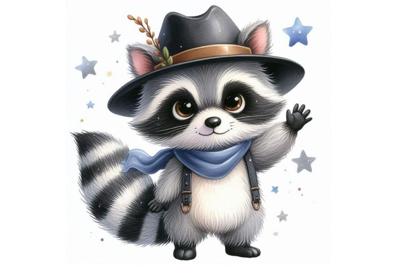 a-bundle-of-cute-raccoon-cartoon-waving-ha