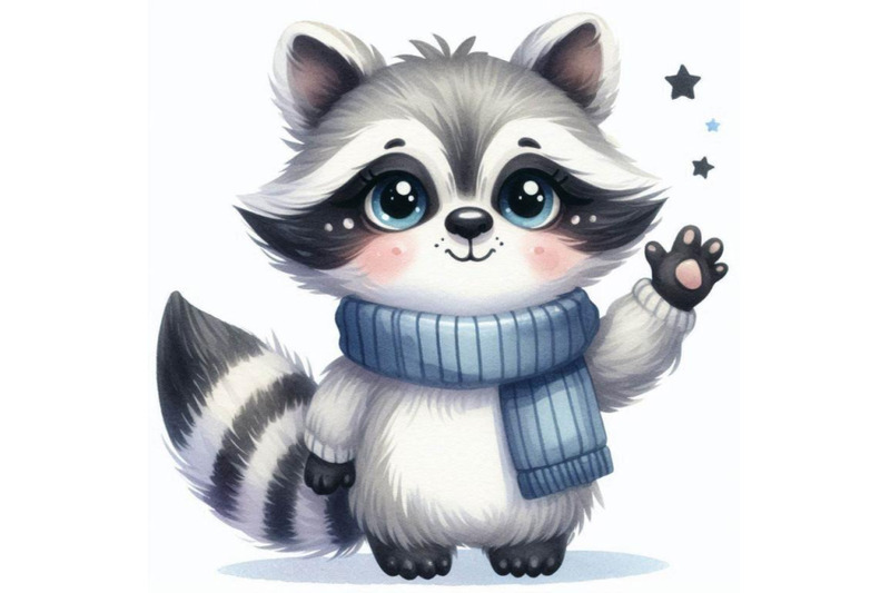 a-bundle-of-cute-raccoon-cartoon-waving-ha