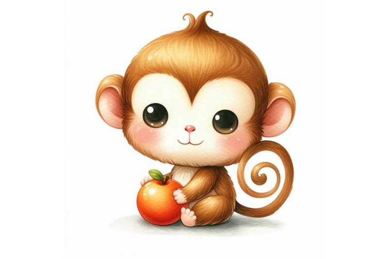 a-bundle-of-cute-monkey-cartoon