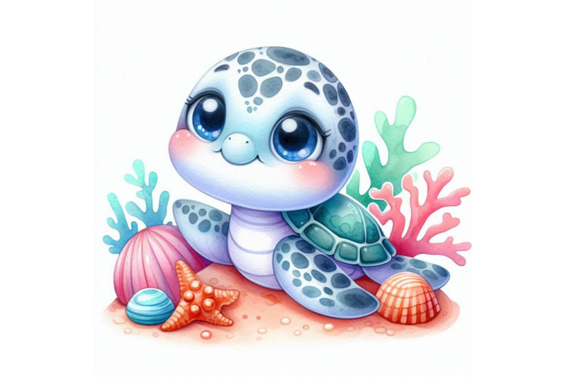 a-bundle-of-cute-sea-turtle-cartoon-funny-a