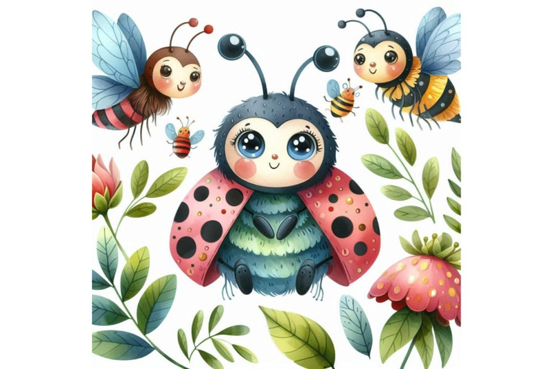 a-bundle-of-large-vector-cute-cartoon-bugs