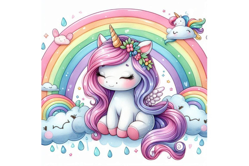 a-bundle-of-cute-cartoon-vector-unicorn-wit