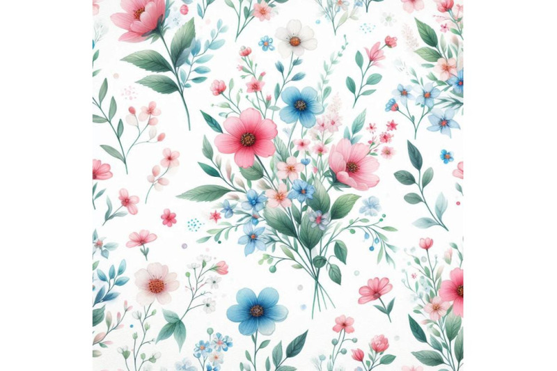 a-bundle-of-cute-watercolor-floral-seamless