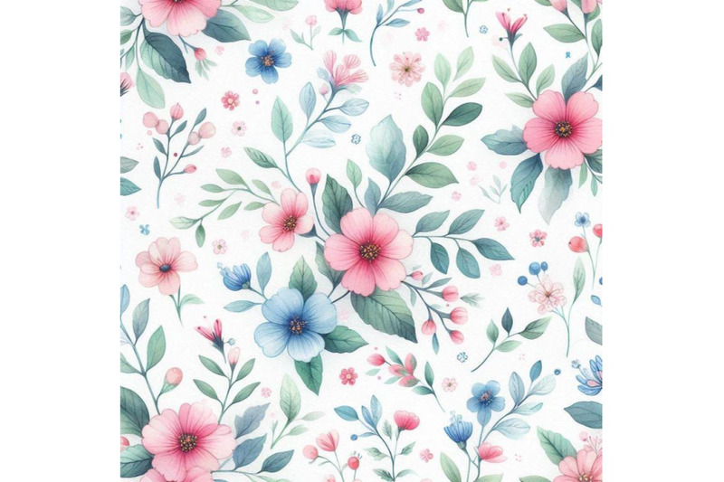 a-bundle-of-cute-watercolor-floral-seamless