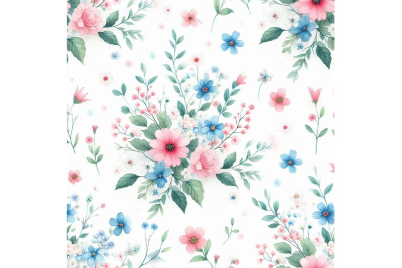 a-bundle-of-cute-watercolor-floral-seamless