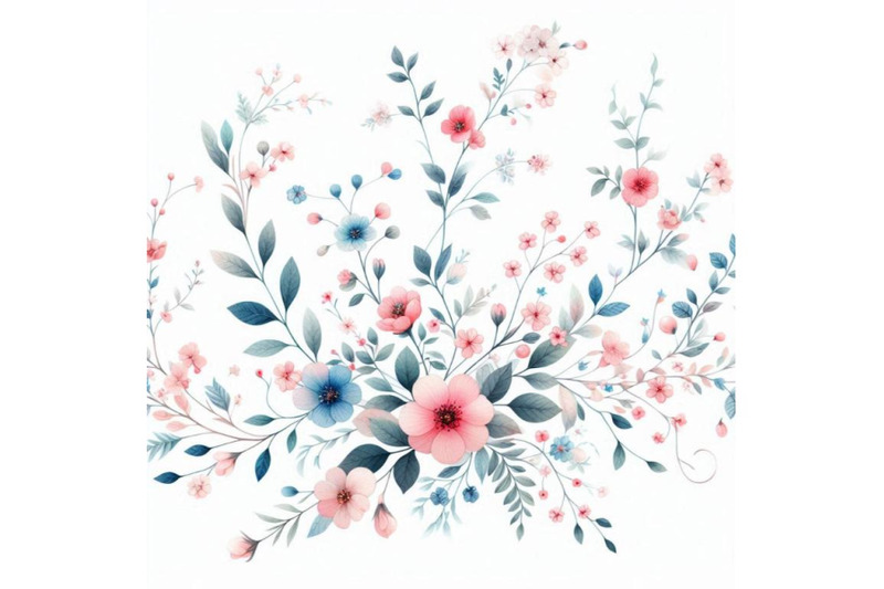 a-bundle-of-cute-watercolor-floral-seamless