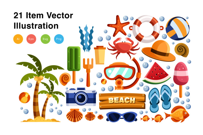 summer-holiday-elements-vector-illustration