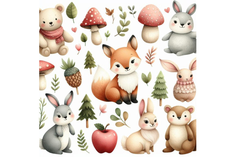 a-bundle-of-cute-woodland-forest-animal-ve