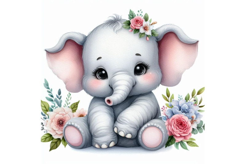 a-bundle-of-cute-baby-elephant-cartoon-sittin