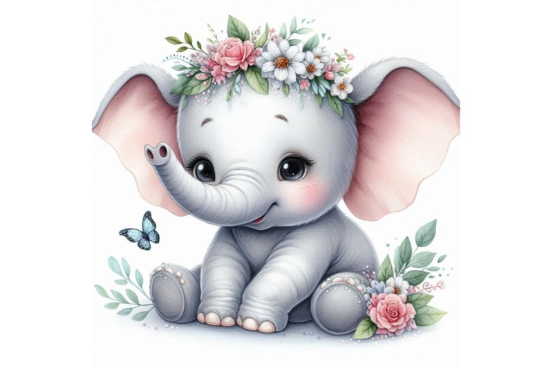 a-bundle-of-cute-baby-elephant-cartoon-sittin