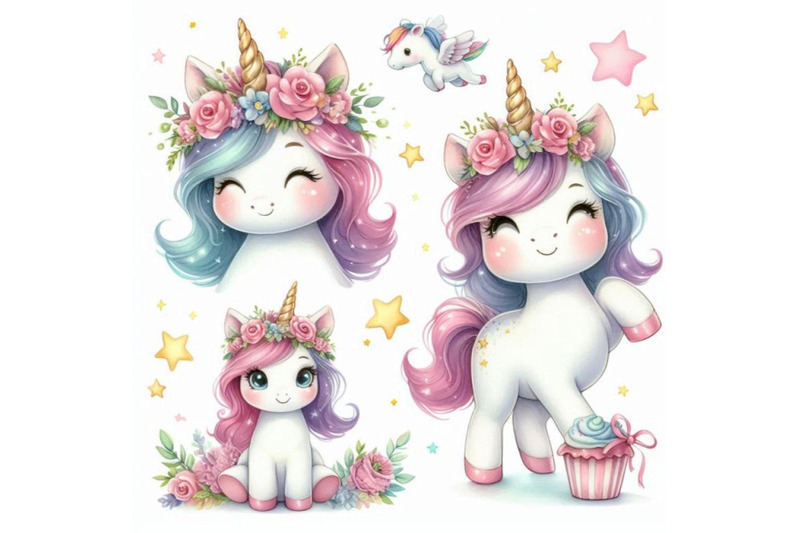 a-bundle-of-cute-cartoon-unicorns