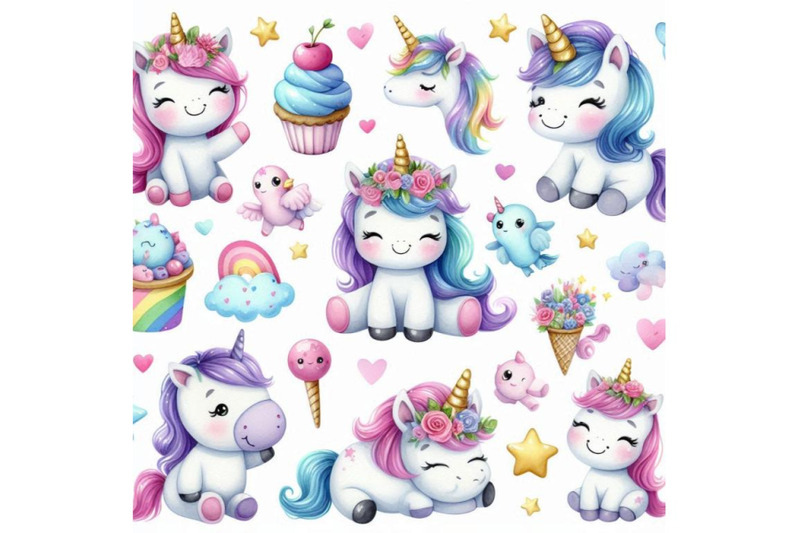 a-bundle-of-cute-cartoon-unicorns