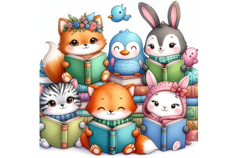 a-bundle-of-cute-animals-readimg-books