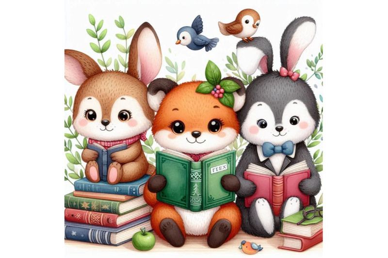 a-bundle-of-cute-animals-readimg-books