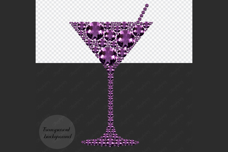 32-diamond-pearl-gemstone-martini-cocktail-glass-png-images