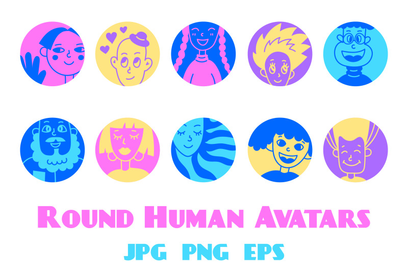 round-human-avatars-png-clipart