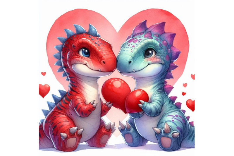 01-two-lover-dinosaur-with-red-heart