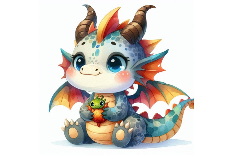 a-bundle-of-cute-cartoon-dragon