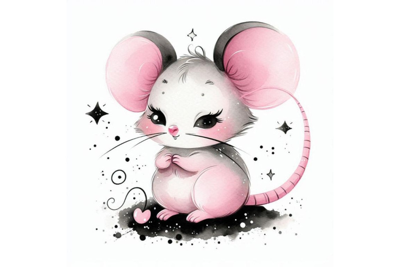 02-cartoon-pink-little-mouse