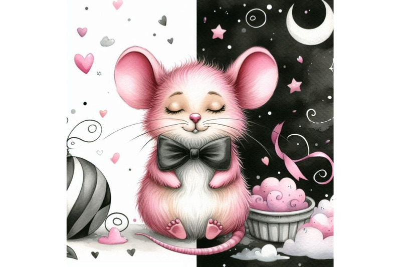 02-cartoon-pink-little-mouse