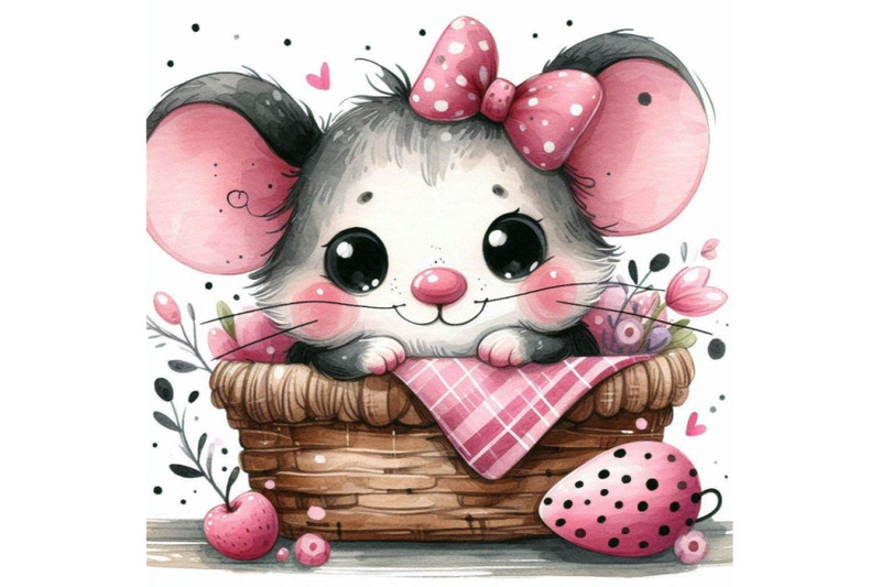 02-cartoon-pink-little-mouse