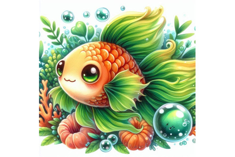 02-cute-green-fish