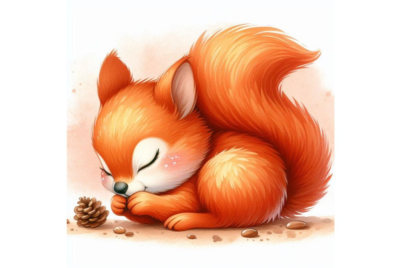 02-cute-little-squirrel-sleeping